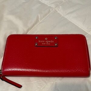 Kate Spade Cherry Red Zip Wallet